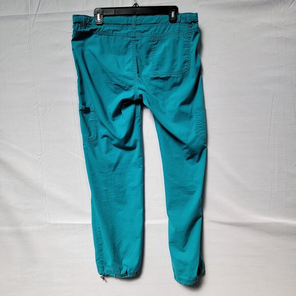 Certainty Turquoise Scrub Pants Straight Leg Drawstring Cargo Pockets Size S - Picture 3 of 11